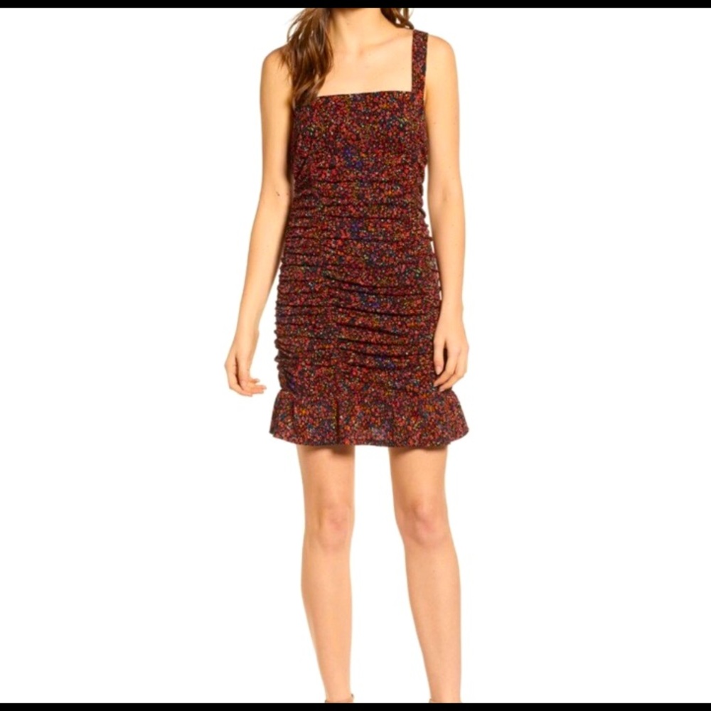 Leith floral mini dress